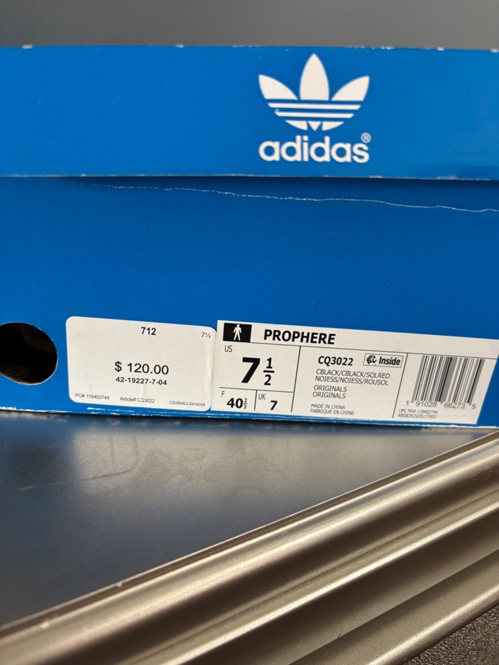 adidas Originals Men's 7.5 Prophere Black Sneakers Shoes - Picture 7 of 7